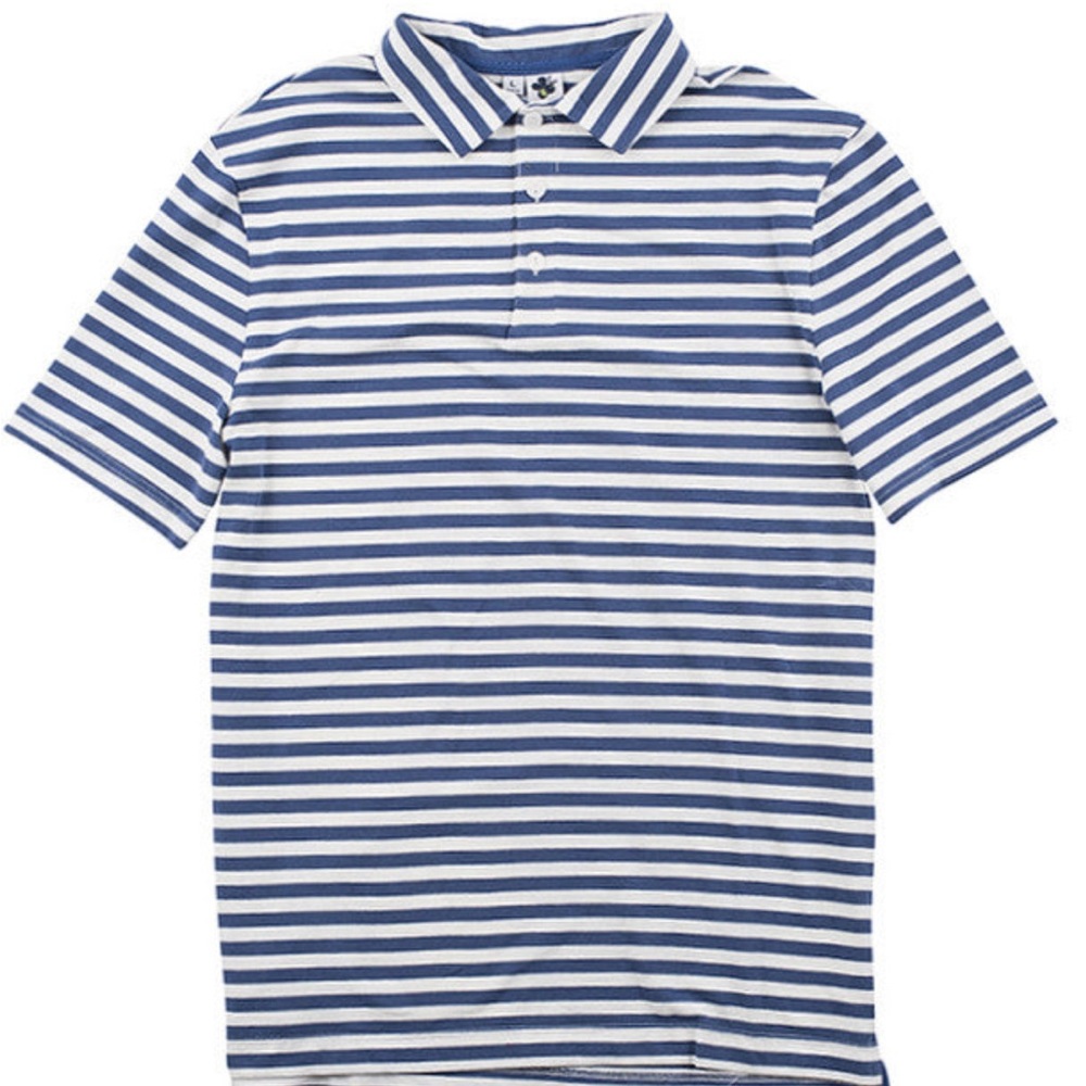 Nautical inspired mens polo in a soft spun cotton knit with a hint of stretch